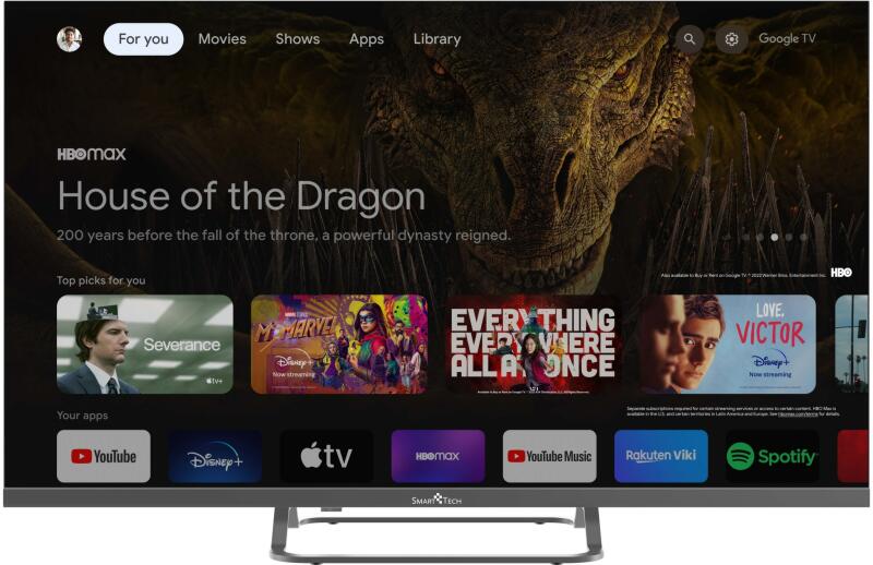 SMART TECH 32HG01V – 32 colos HD Ready Google TV Smart LED televízió